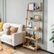Costway 2 PCS 5-Tier Bamboo Ladder Shelf Wall-Leaning Display Bookcase Storage Rack